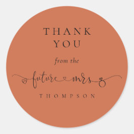 Adesivo Redondo Muito Obrigado, Senhora Deputada Chá de panela Ter