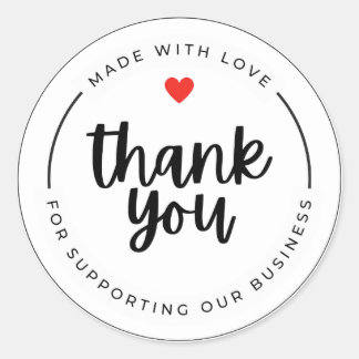 Adesivo Redondo Muito Obrigado, Stickers