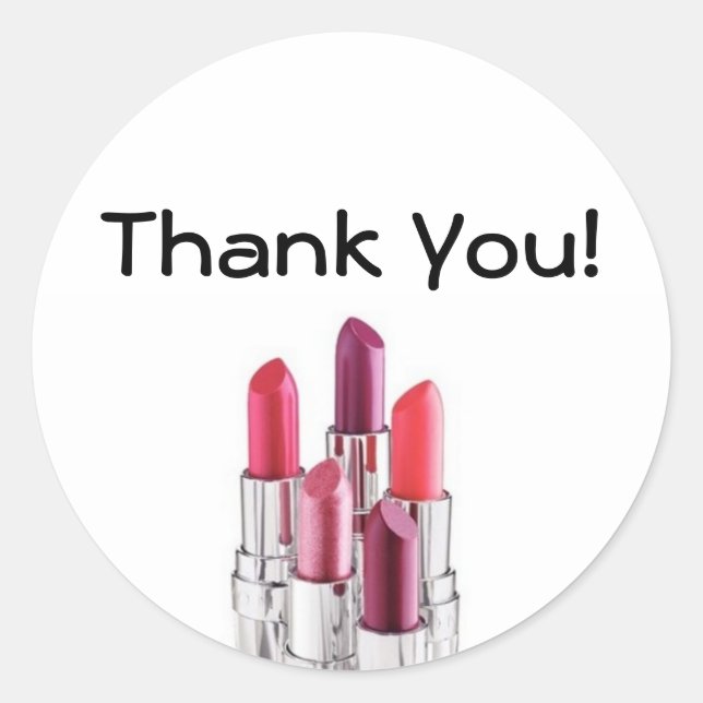 Adesivo Redondo Muito Obrigado, Stickers (Frente)