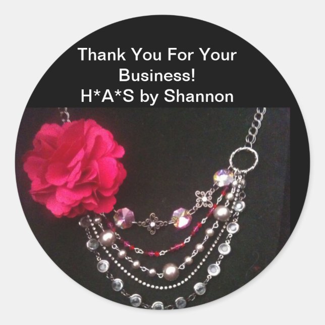 Adesivo Redondo Muito Obrigado, Stickers (Frente)