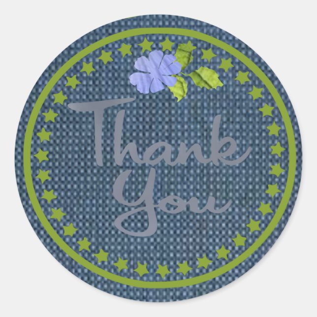 Adesivo Redondo Muito Obrigado, Stickers (Frente)