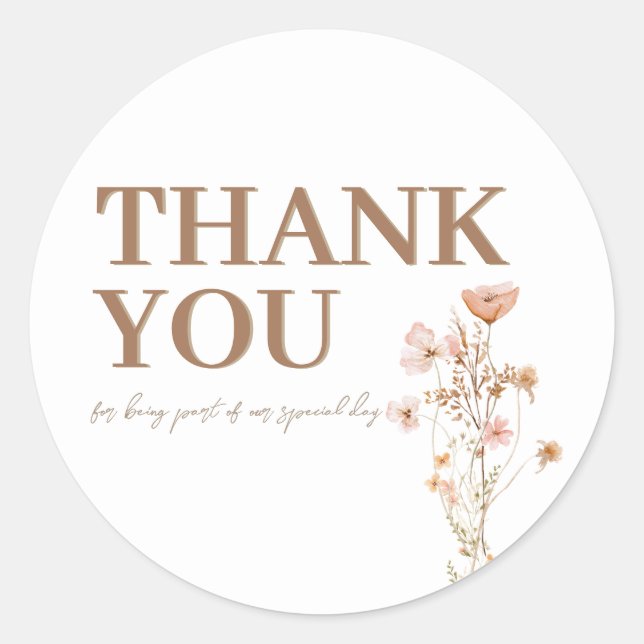 Adesivo Redondo Muito Obrigado, Stickers (Frente)