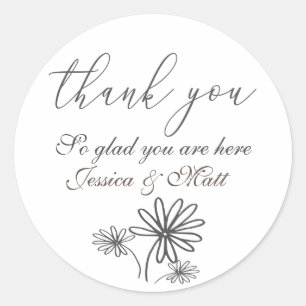 Adesivo Redondo Muito Obrigado, Stickers