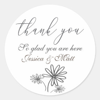 Adesivo Redondo Muito Obrigado, Stickers