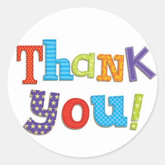 Adesivo Redondo Muito Obrigado, Stickers