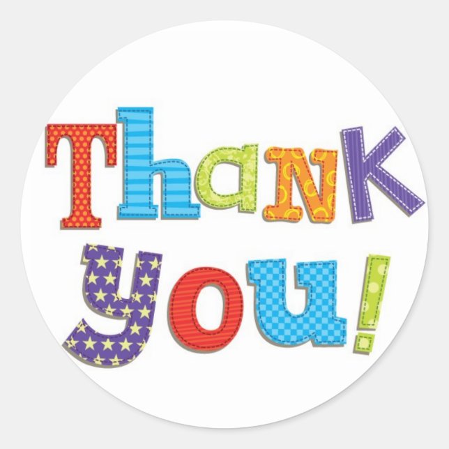 Adesivo Redondo Muito Obrigado, Stickers