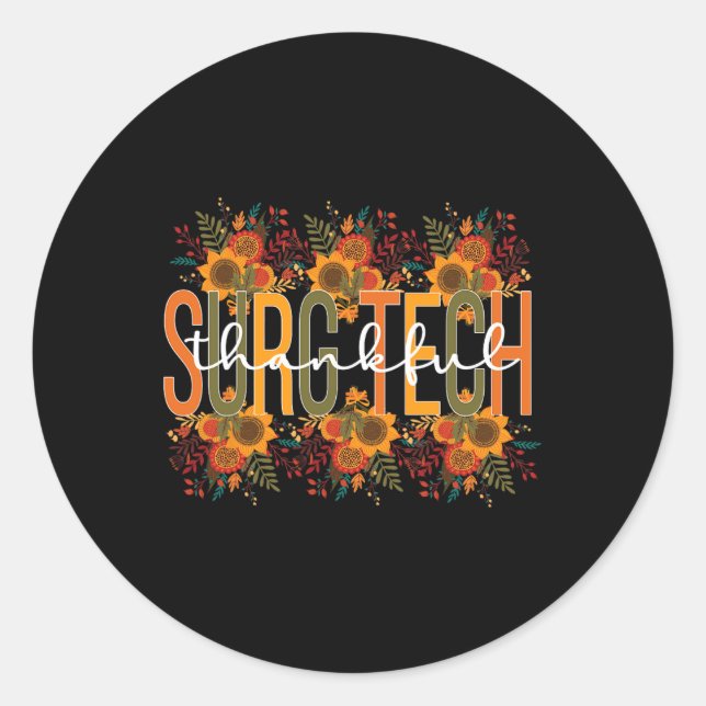 Adesivo Redondo Muito Obrigado, Surgista Tecnológico, Ação de Graç (Frente)