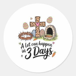 Adesivo Redondo Muito Pode Acontecer Em 3 Dias, Cristão Felz pasco