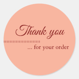 Adesivo Redondo Muito suave cliente de empresas laranja Obrigado