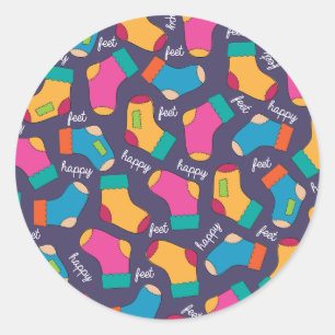 Adesivo Redondo Muitos Meias