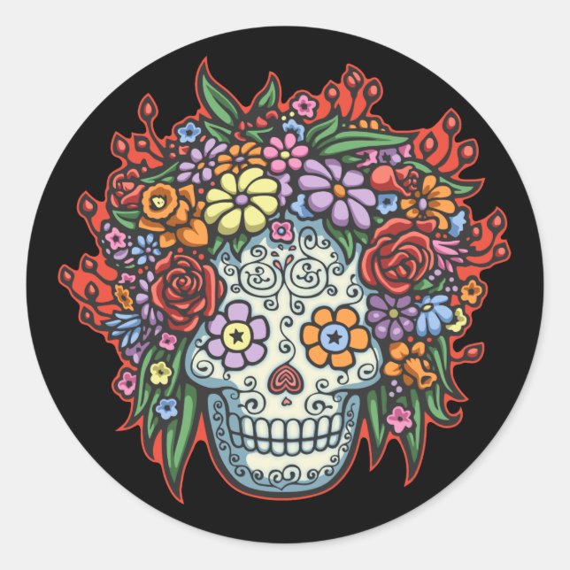 Adesivo Redondo Mujere Muerta Con Gracias II (Frente)