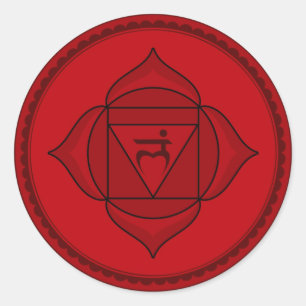 Adesivo Redondo muladhara ou raiz chakra Sticker