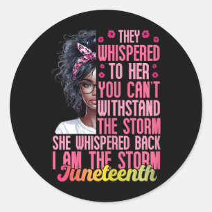 Adesivo Redondo Mulher 19 Eu Sou A Tempestade Black Women Junet