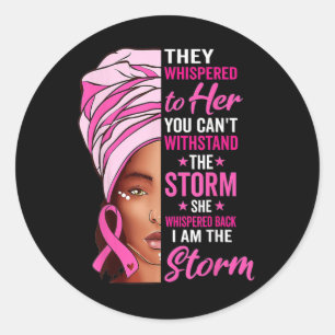 Adesivo Redondo Mulher Africana Afro Eu Sou O Cancer De Tempestade