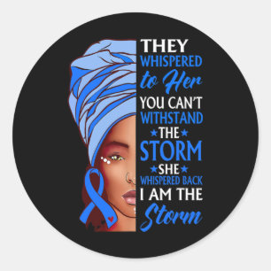 Adesivo Redondo Mulher Africana Afro I Am Tempestade Ataxia Consci