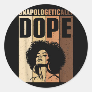 Adesivo Redondo Mulher Afro Negra Forte Negra Indesculpável Vin
