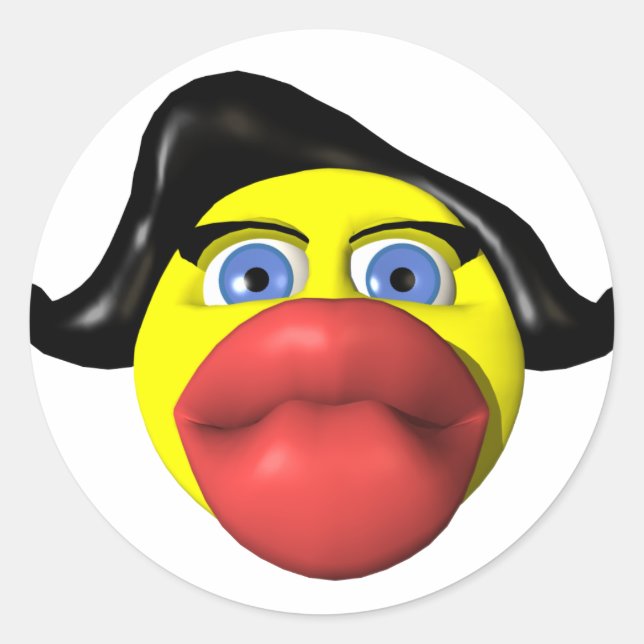 Adesivo Redondo Mulher beijando amarelo (Frente)