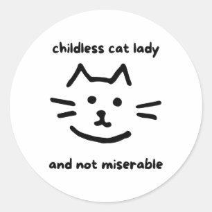 Adesivo Redondo Mulher De Gato Sem Fios Sem Fios, Sem Miseráveis,