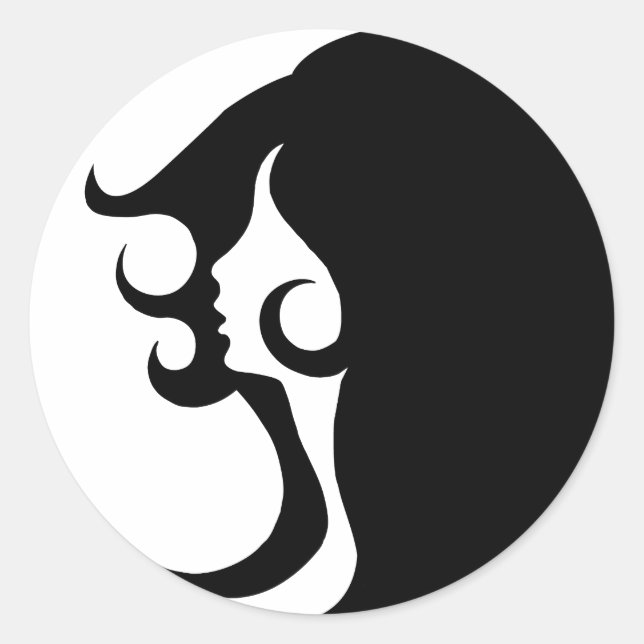 Adesivo Redondo Mulher Deco Mod (Frente)