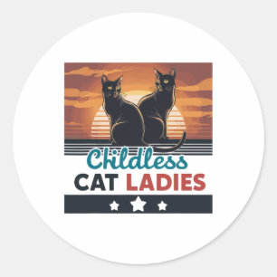 Adesivo Redondo Mulher do Gato Sem Fios Viva Crianças
