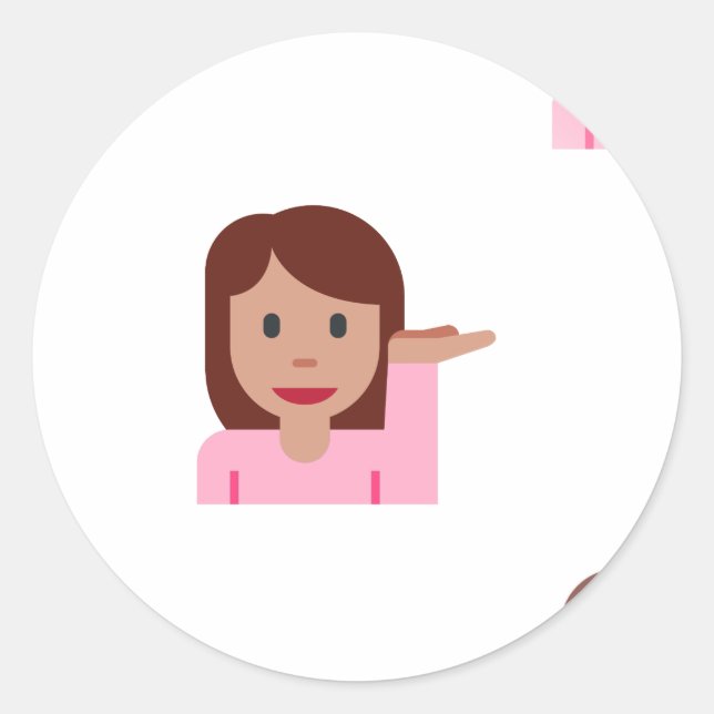 Adesivo Redondo mulher emoji (Frente)
