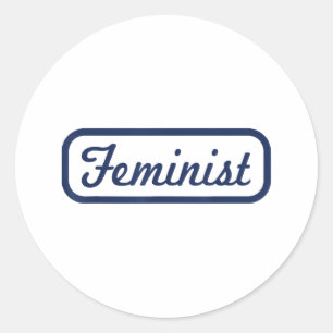 Adesivo Redondo Mulher Feminista Vintage T Shirt Tee Gift