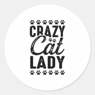 Adesivo Redondo Mulher Gato Cat Mama