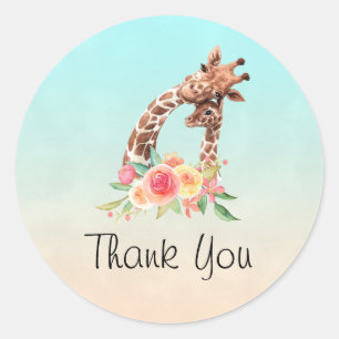 Adesivo Redondo Mulher Gelada, Narrativa, Mãe e Bebê, Obrigado