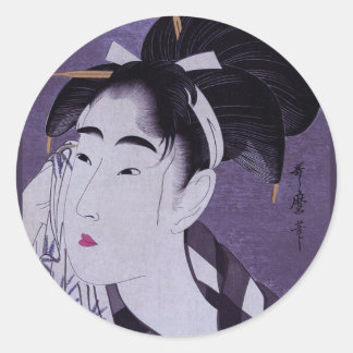 Adesivo Redondo Mulher jovem