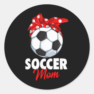 Adesivo Redondo Mulher Mãe de Futebol
