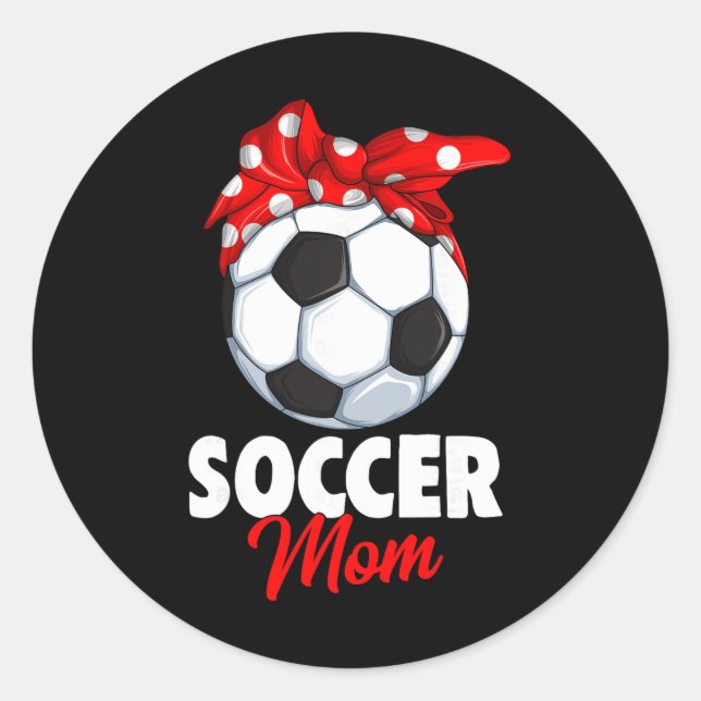 Adesivo Redondo Mulher Mãe de Futebol (Frente)