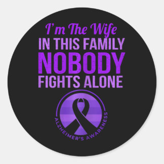 Adesivo Redondo Mulher mulher esposa ninguém luta sozinho Heimerhe