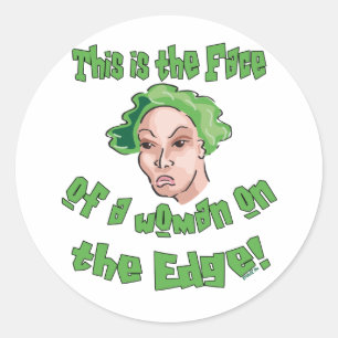 Adesivo Redondo Mulher na borda