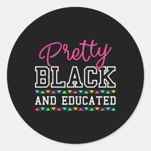 Adesivo Redondo Mulher Negra Bonita E Educada Negra Afro-Americana
