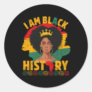 Adesivo Redondo Mulher negra História negra mulheres africanas His