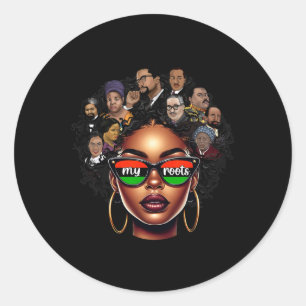 Adesivo Redondo Mulher Rainha Negra Orgulho Afro Menina Bhm Black