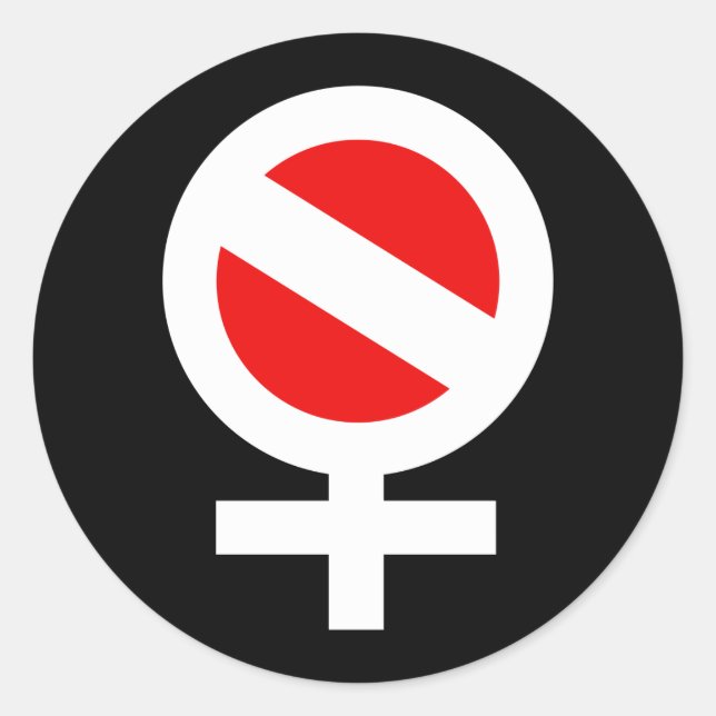 Adesivo Redondo Mulher Scuba (Frente)