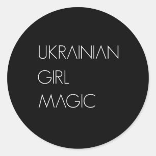 Adesivo Redondo Mulher Ucraniana Magic Ucraniana