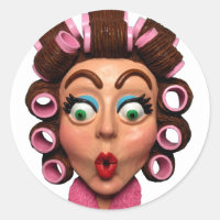 Mulher Vestindo Curlers