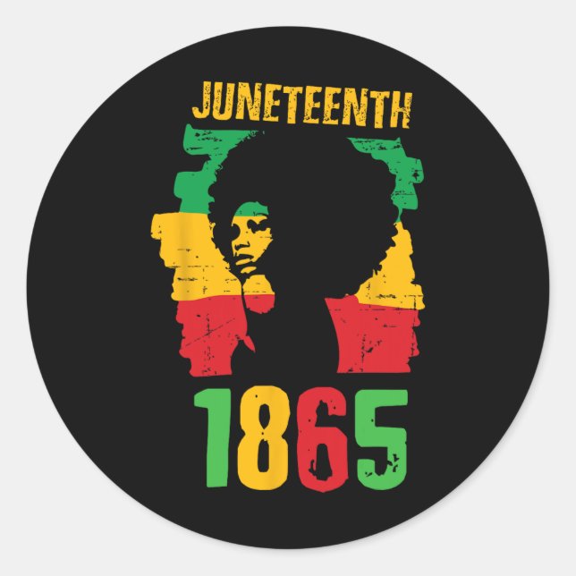 Adesivo Redondo Mulheres 1865 celebram o Dia da Liberdade na Améri (Frente)