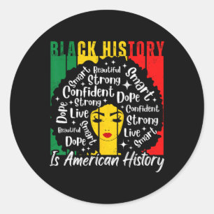 Adesivo Redondo Mulheres Afro História Negra É Orgulho Da História