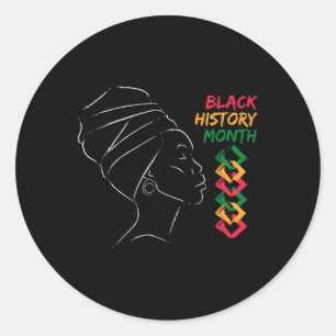 Adesivo Redondo Mulheres Afro História Negra Homens do Mês Mulhere