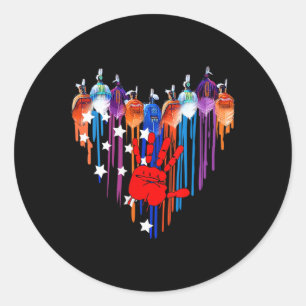 Adesivo Redondo Mulheres Americanos nativos Coração Forte Resilent