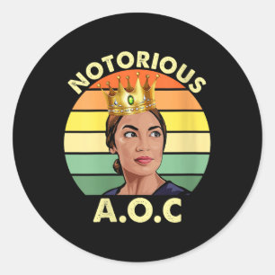 Adesivo Redondo Mulheres Aoc Alexandria Ocasio-cortez Primeira Mul