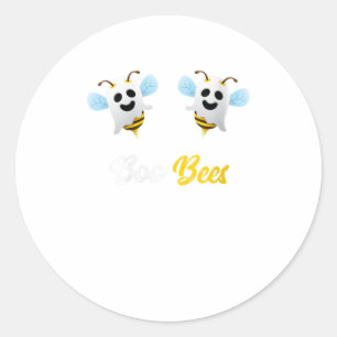 Adesivo Redondo Mulheres Boo Bees Engraçadas Fantasmas Boobeee Hal