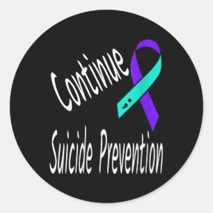 Adesivo Redondo Mulheres Continuam Prevenção Suicídio Semicolon Ri