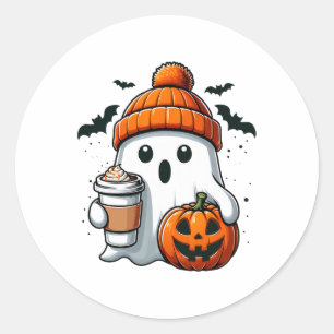 Adesivo Redondo Mulheres de Halloween Trazem Camisa Fantasma Cuja 