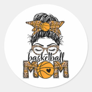 Adesivo Redondo Mulheres Desenham Dia de Jogo da Mãe Mensagem Bun