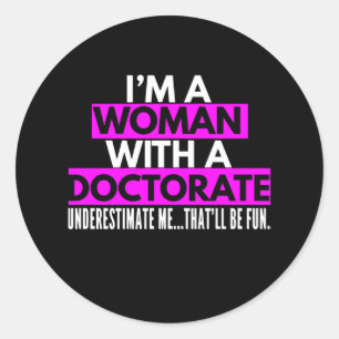Adesivo Redondo Mulheres Doutoras Presentes para Mulheres Srta.