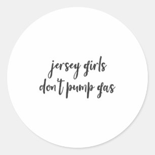 Adesivo Redondo Mulheres Engraçadas de Nova Jersey, Garotas de Jer